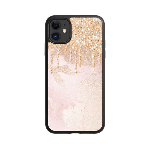 Apple iPhone 11 Base Case  Roségoldener Glitzer Tropfen Look