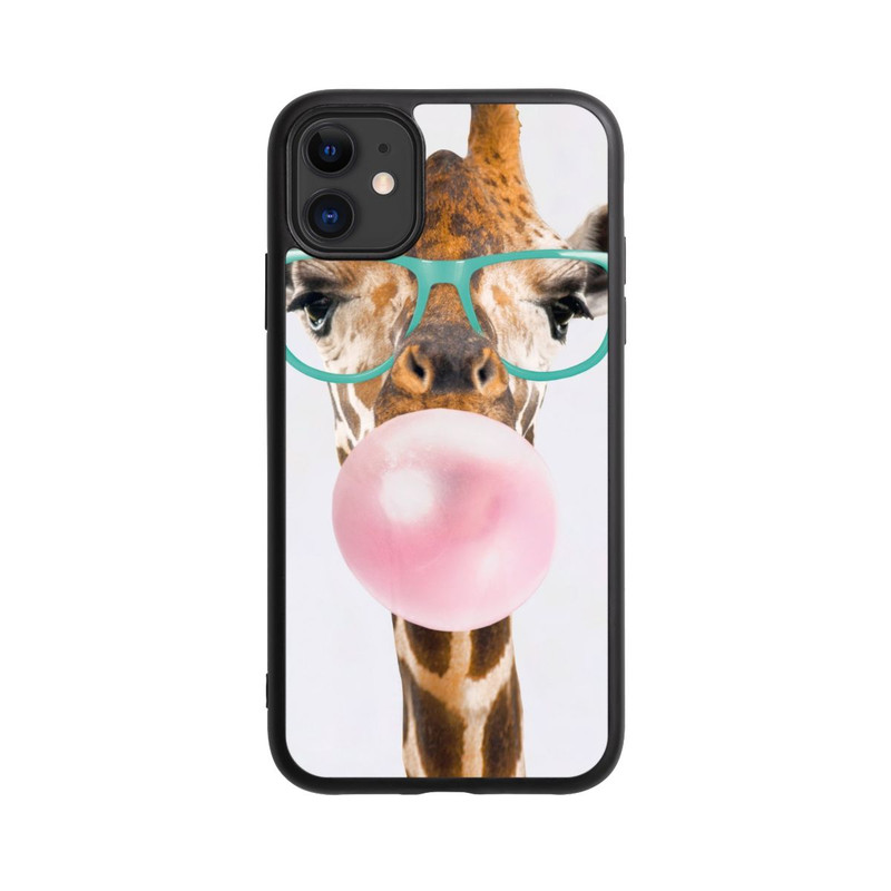 iPhone 11 Base Case Giraffe mit Kaugummi