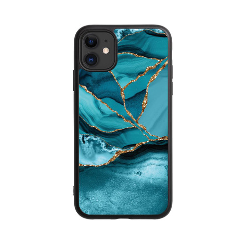 Apple iPhone 11 Base Case Eisblaue Marmor Landschaft