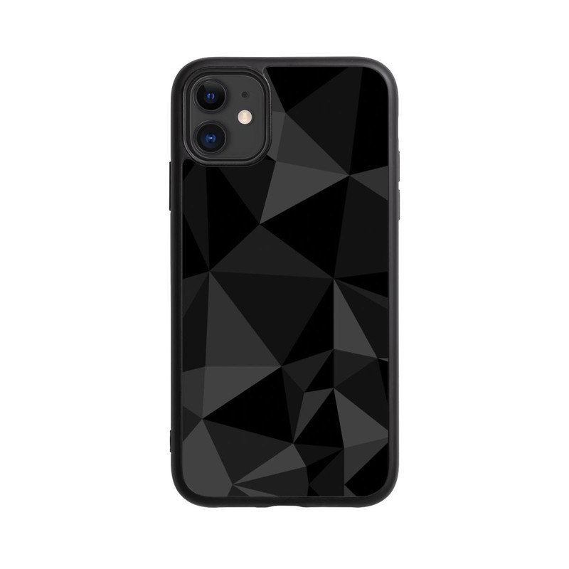 iPhone 11 Base Case Polygonmuster schwarz