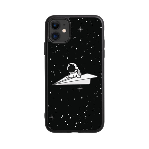 Apple iPhone 11 Base Case Astronaut Paper Plane Comic