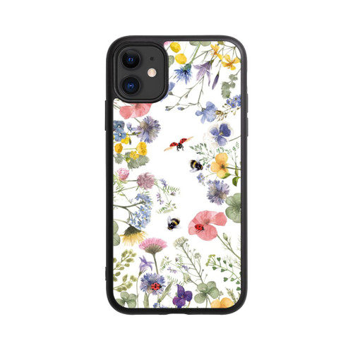 Apple iPhone 11 Base Case Bunte Frühlingsblumen und Bienen