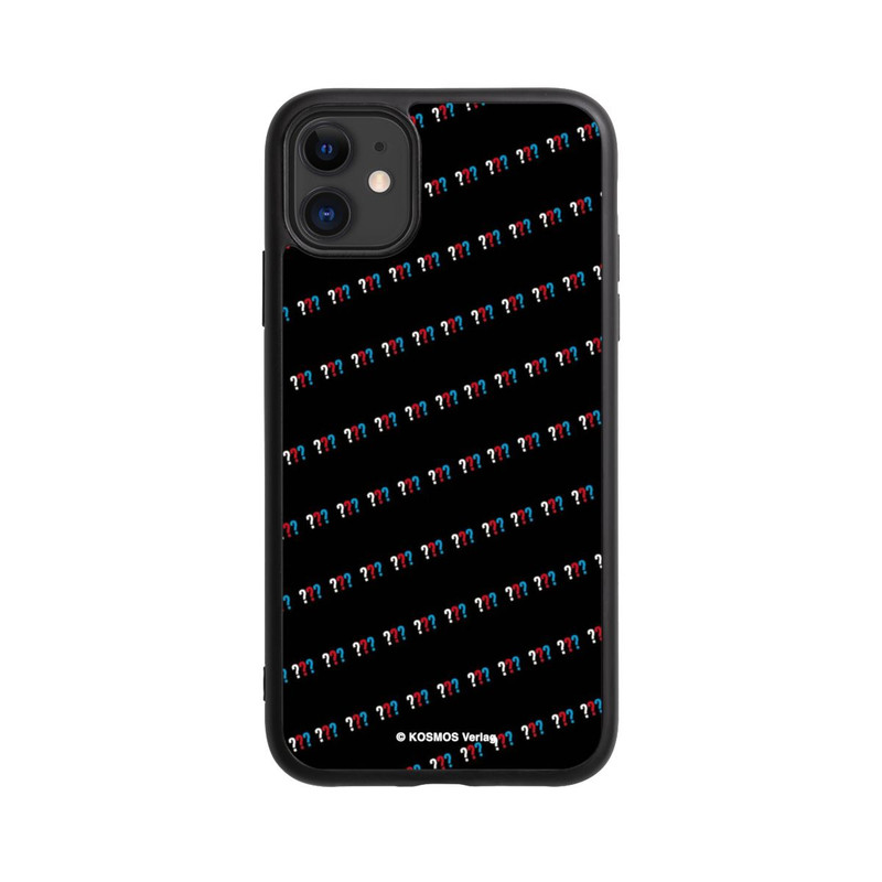 iPhone 11 Base Case Drei Fragezeichen Muster Schräg