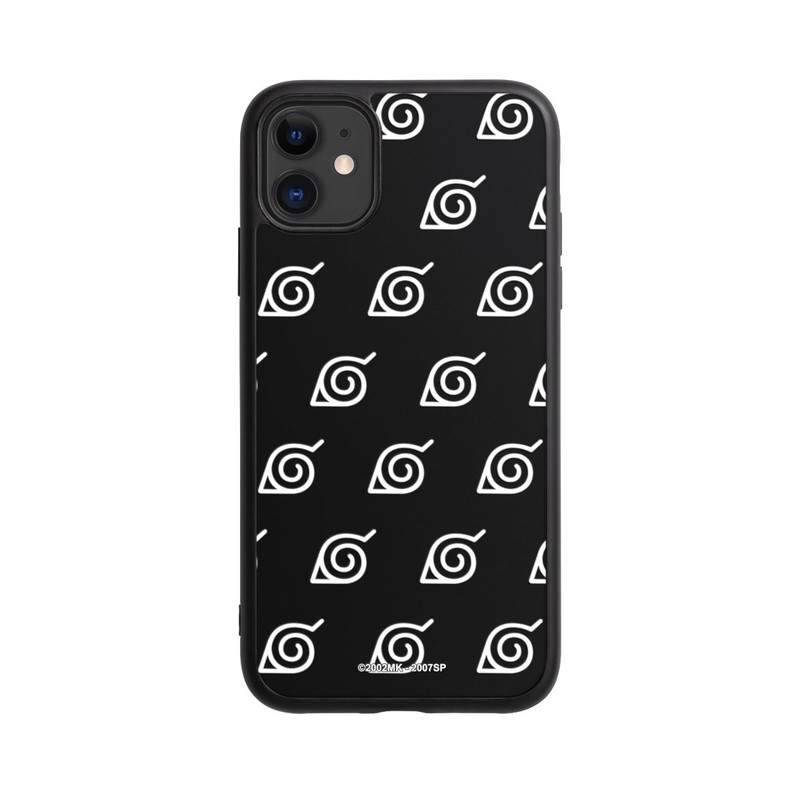 iPhone 11 Base Case Weißes Konoha-Muster Transparent