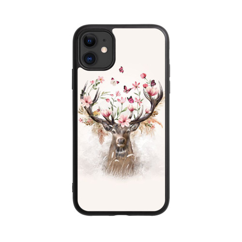 Apple iPhone 11 Base Case Hirsch Blumen Geweih