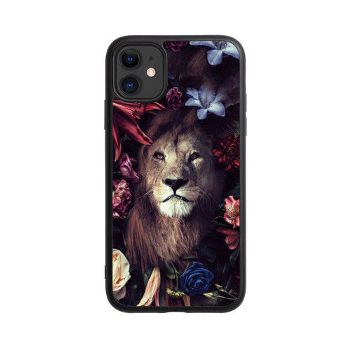 Apple iPhone 11 Base Case Löwe Blumenrahmen