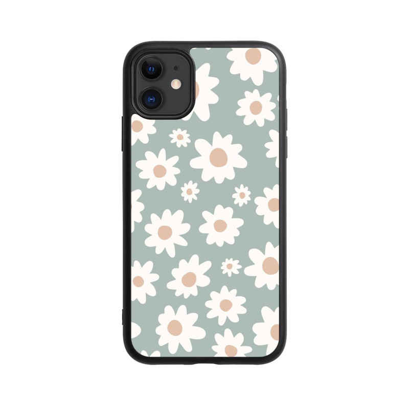 iPhone 11 Base Case Gänseblümchen Muster grün