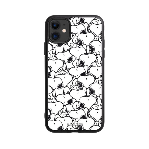 Apple iPhone 11 Base Case Snoopy Muster Schwarz und Weiß