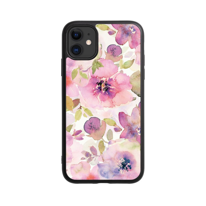 iPhone 11 Base Case Tapete mit rosa Blumen