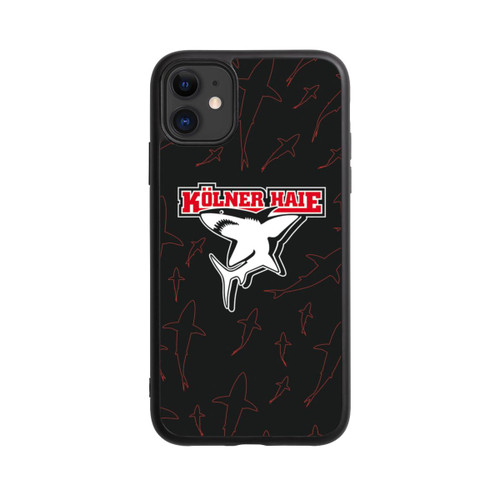 Apple iPhone 11 Base Case Haie Muster Rot