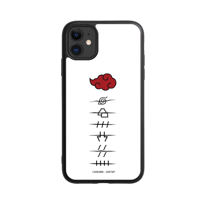 iPhone 11 Base Case Akatsuki Mitgliedersymbole Weiß