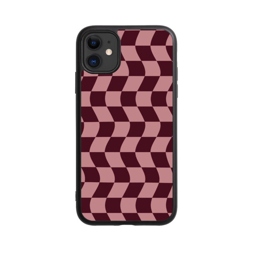 Apple iPhone 11 Base Case Schachbrett Rot-Rosa