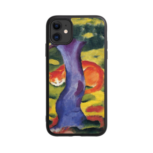 Apple iPhone 11 Base Case Katze hinter Einem Baum von Franz Marc