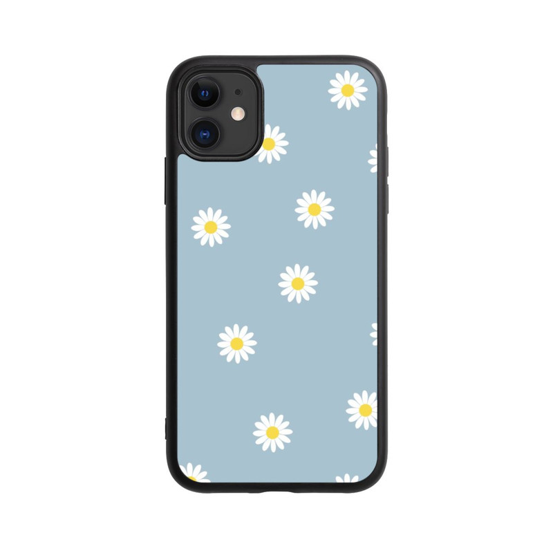 iPhone 11 Base Case Gänseblümchen Muster Blau