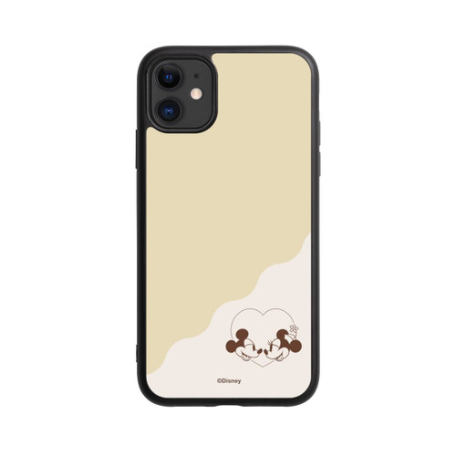 Apple iPhone 11 Base Case Mickey and Minnie Love Heart Beige