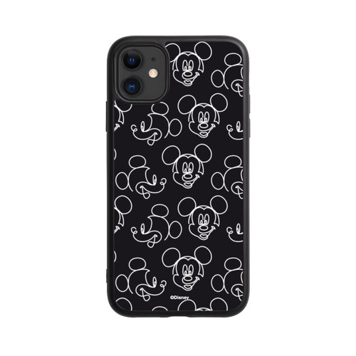 Apple iPhone 11 Base Case Disney Mickey Muster Schwarz