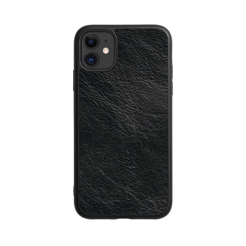 iPhone 11 Base Case Schwarzer Lederlook Hintergrund