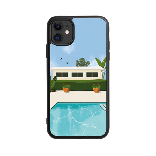 Apple iPhone 11 Base Case California Backyard by Roberta Murray