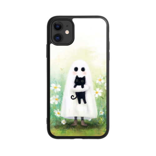Apple iPhone 11 Base Case Geist und Katze Halloween mit KI