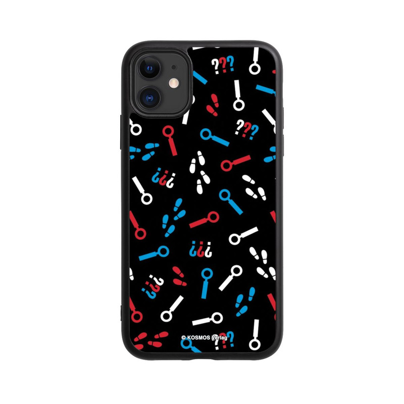 iPhone 11 Base Case Drei Fragezeichen Detektiv Muster