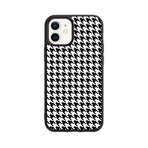 Apple iPhone 12 mini Base Case Hahnentritt Schwarz Weiß