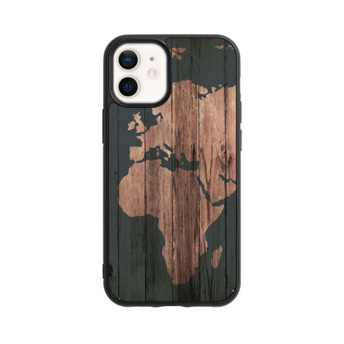 Apple iPhone 12 mini Base Case Wooden World Map