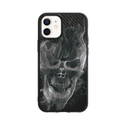 Apple iPhone 12 mini Base Case rauchender Totenkopf Carbon
