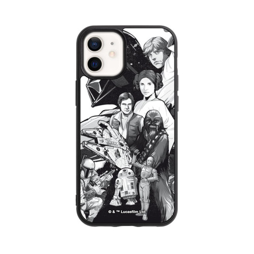 Apple iPhone 12 mini Base Case StarWars Charaktere - Schwarz-Weiß