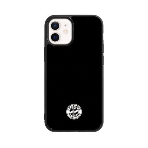 Apple iPhone 12 mini Base Case Klassisches FCB Logo Klein - Weiß auf Schwarz