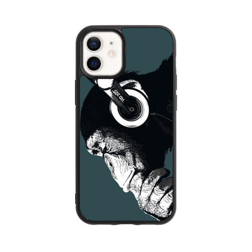 Apple iPhone 12 mini Base Case Denkender Affe Blau