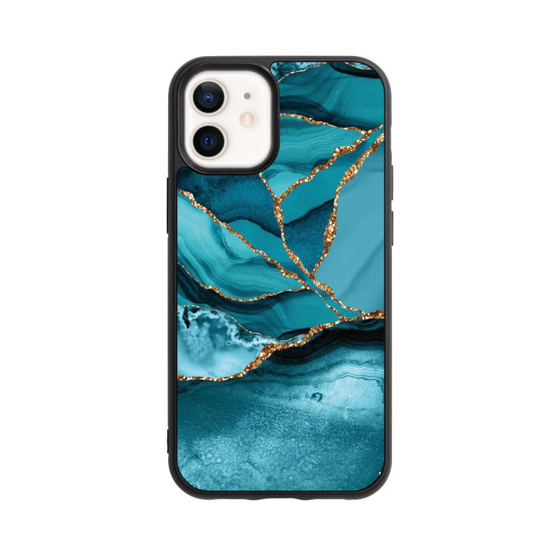 iPhone 12 mini Base Case Eisblaue Marmor Landschaft