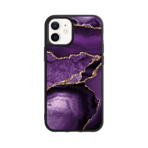 Apple iPhone 12 mini Base Case Lila Marmor Landschaft