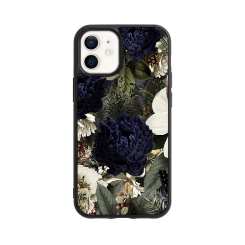 Apple iPhone 12 mini Base Case Dunkle Mitternachts Barock Vintage Blumen