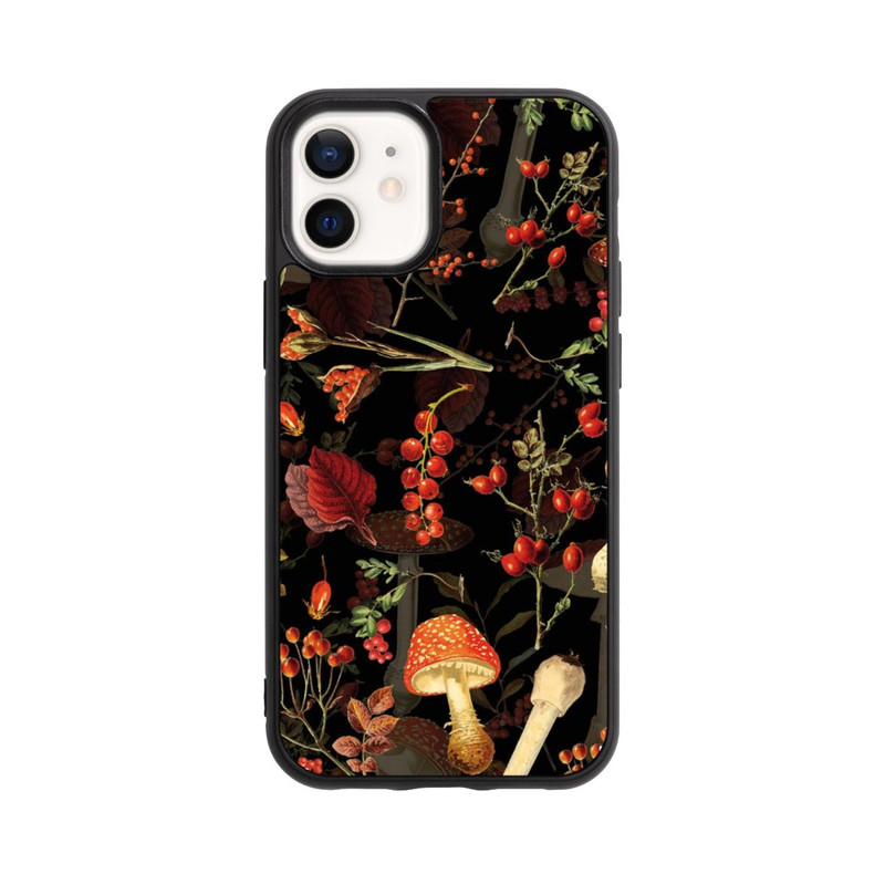 iPhone 12 mini Base Case Pilzmuster Schwarz