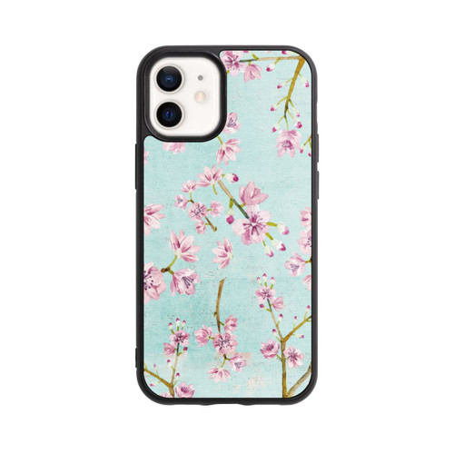 Apple iPhone 12 mini Base Case Kirschblütenzweigmuster Hellblau