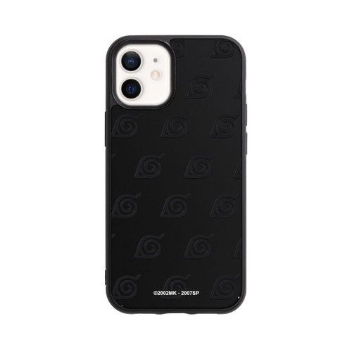 Apple iPhone 12 mini Base Case Schwarzes Konoha-Muster Transparent