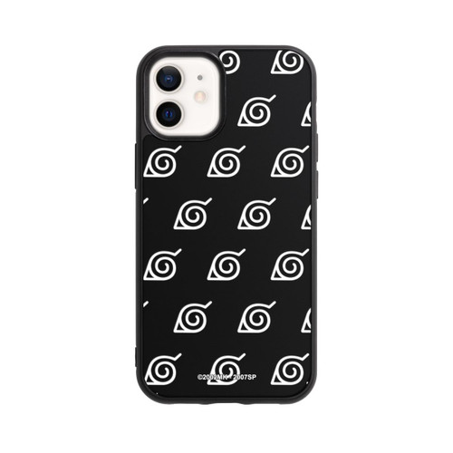 Apple iPhone 12 mini Base Case Weißes Konoha-Muster Transparent