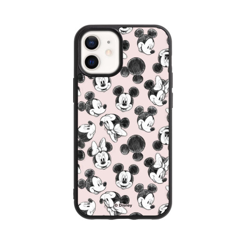 Apple iPhone 12 mini Base Case Minnie &amp; Mickey Viele Gesichter Pink