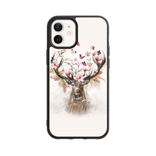 Apple iPhone 12 mini Base Case Hirsch Blumen Geweih