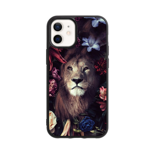 Apple iPhone 12 mini Base Case Löwe Blumenrahmen