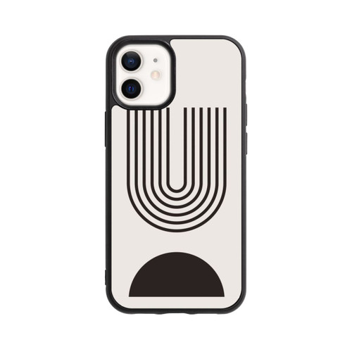 Apple iPhone 12 mini Base Case Moderne Kunst Schwarze Linien