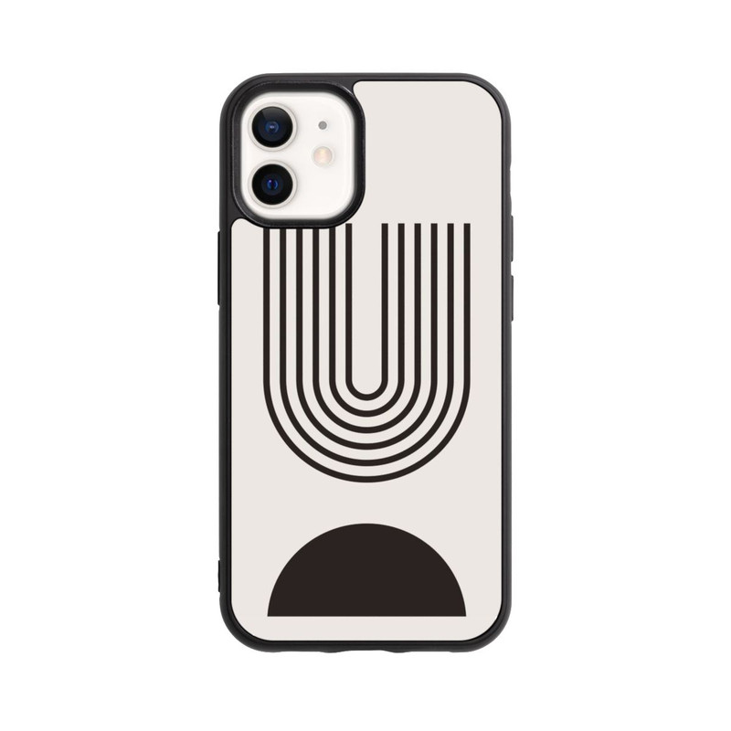 iPhone 12 mini Base Case Moderne Kunst Schwarze Linien