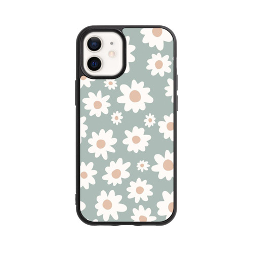 Apple iPhone 12 mini Base Case Gänseblümchen Muster grün