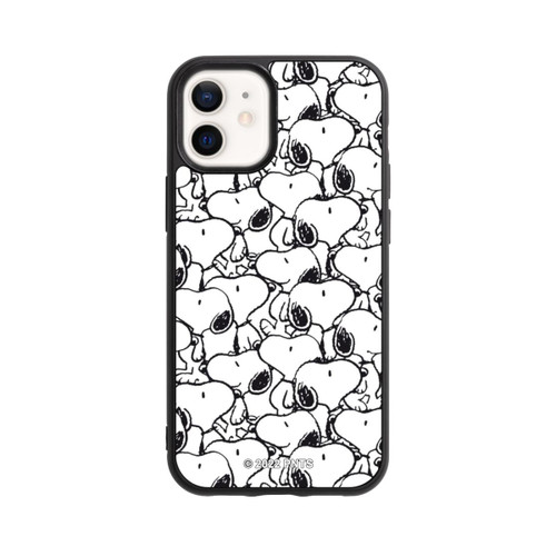 Apple iPhone 12 mini Base Case Snoopy Muster Schwarz und Weiß