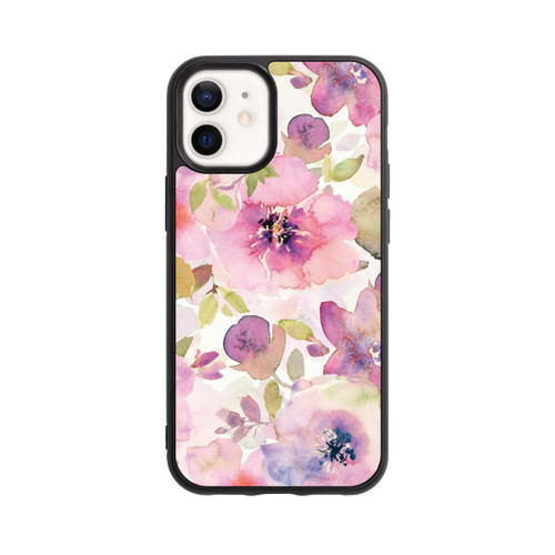 Apple iPhone 12 mini Base Case Tapete mit rosa Blumen