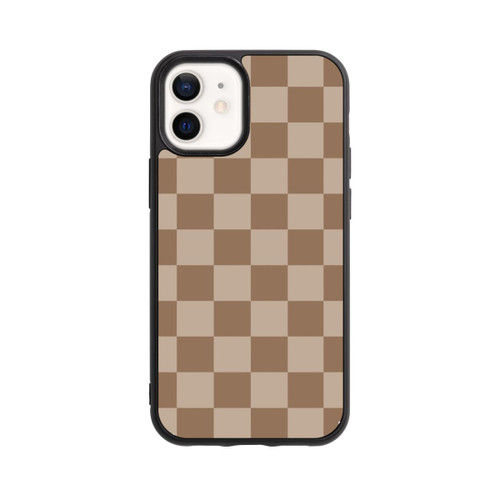 Apple iPhone 12 mini Base Case Braun Karo