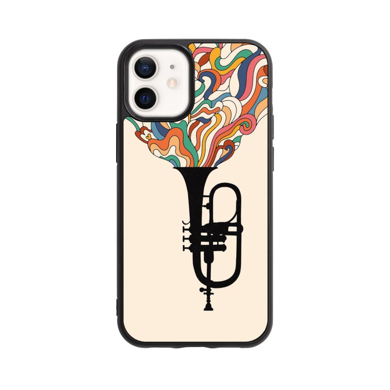 iPhone 12 mini Base Case Flügelhorn Jazz bunt