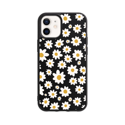 Apple iPhone 12 mini Base Case Daisy Flower Seamless Pattern Transparent