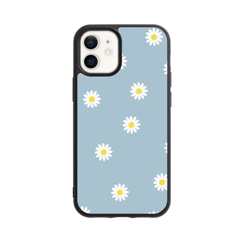 Apple iPhone 12 mini Base Case Gänseblümchen Muster Blau