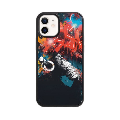 Apple iPhone 12 mini Base Case Affe Stereo Kopfhörer Graffiti Street Art